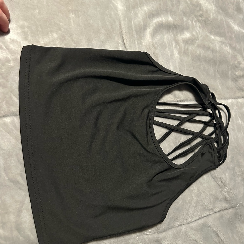 SHEIN Black Strappy Halter Top